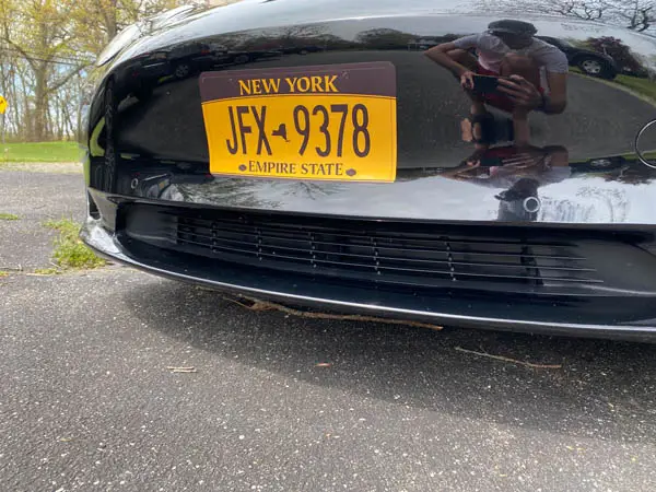 Adhesive license plate replica